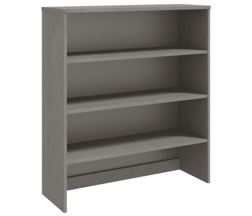 Aparador superior HAMAR pino macizo gris claro 90x30x100 cm