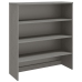 Aparador superior HAMAR pino macizo gris claro 90x30x100 cm