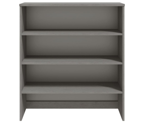 Aparador superior HAMAR pino macizo gris claro 90x30x100 cm