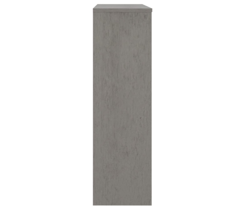 Aparador superior HAMAR pino macizo gris claro 90x30x100 cm