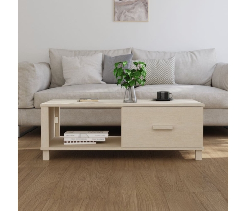 vidaXL Mesa de centro HAMAR madera maciza pino marrón miel 100x55x35cm