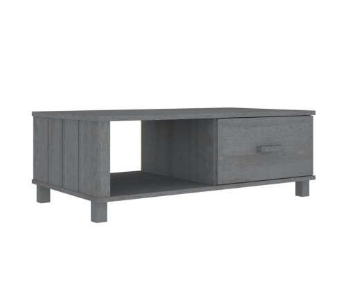 Mesa de centro HAMAR madera maciza pino gris oscuro 100x55x35cm