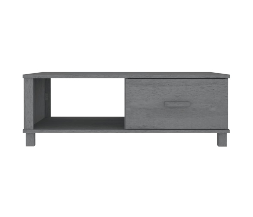 Mesa de centro HAMAR madera maciza pino gris oscuro 100x55x35cm