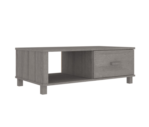 Mesa de centro HAMAR madera maciza pino gris claro 100x55x35 cm