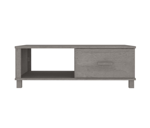 Mesa de centro HAMAR madera maciza pino gris claro 100x55x35 cm