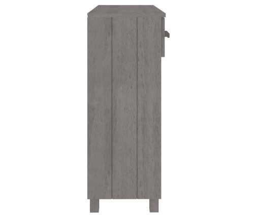 vidaXL Mesa consola HAMAR madera maciza de pino gris claro 90x35x90 cm