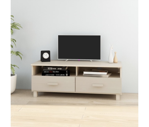 vidaXL Mueble TV HAMAR madera de pino maciza marrón miel 106x40x40 cm