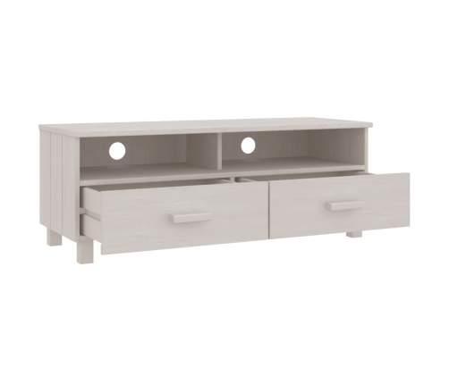 Mueble de TV HAMAR madera maciza de pino blanco 106x40x40 cm