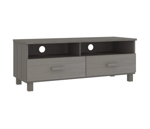 Mueble de TV HAMAR madera maciza pino gris claro 106x40x40 cm