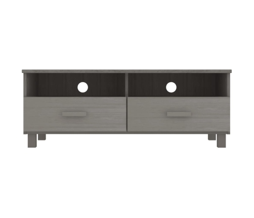 Mueble de TV HAMAR madera maciza pino gris claro 106x40x40 cm