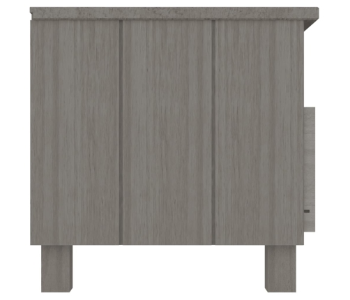 Mueble de TV HAMAR madera maciza pino gris claro 106x40x40 cm