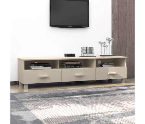 vidaXL Mueble TV HAMAR madera de pino maciza marrón miel 158x40x40 cm