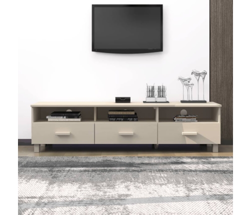 vidaXL Mueble TV HAMAR madera de pino maciza marrón miel 158x40x40 cm