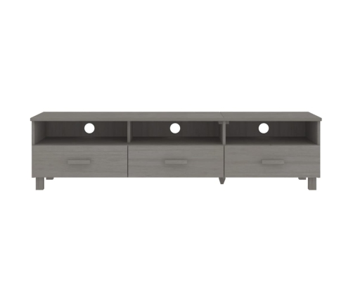 Mueble de TV HAMAR madera maciza de pino gris claro 158x40x40