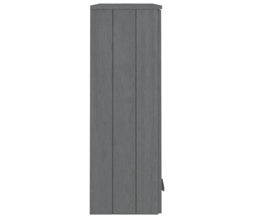 Aparador superior HAMAR pino macizo gris oscuro 85x35x100 cm