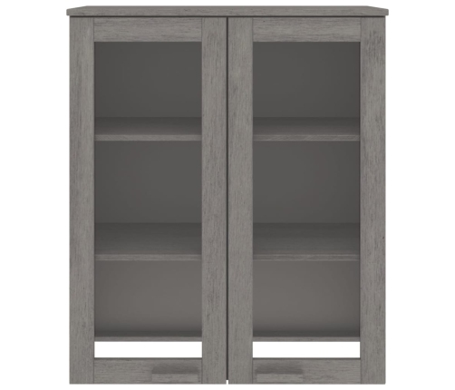 Aparador superior HAMAR pino macizo gris claro 85x35x100 cm