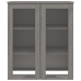 Aparador superior HAMAR pino macizo gris claro 85x35x100 cm