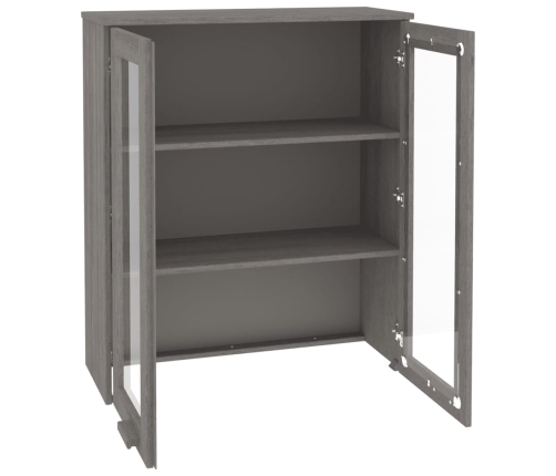 Aparador superior HAMAR pino macizo gris claro 85x35x100 cm