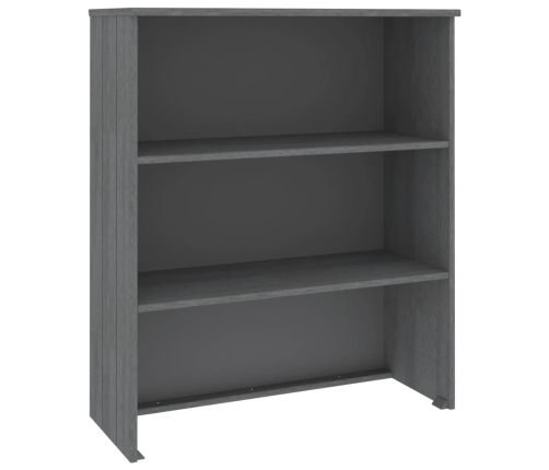 Aparador superior HAMAR pino macizo gris oscuro 85x35x100 cm