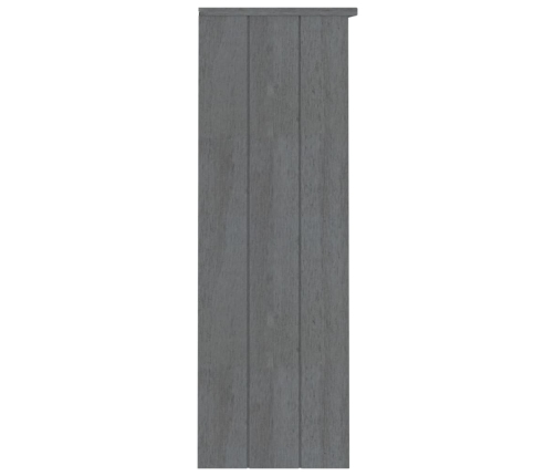 Aparador superior HAMAR pino macizo gris oscuro 85x35x100 cm