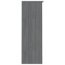 Aparador superior HAMAR pino macizo gris oscuro 85x35x100 cm