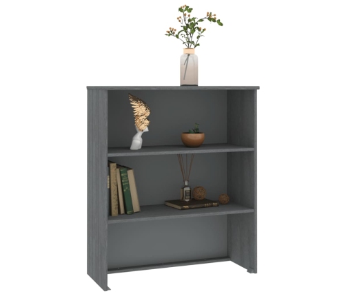 Aparador superior HAMAR pino macizo gris oscuro 85x35x100 cm