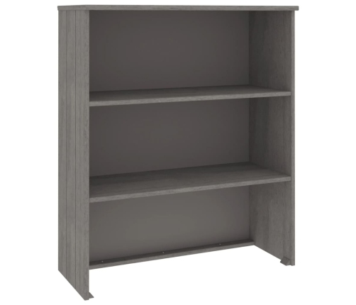 Aparador superior HAMAR pino macizo gris claro 85x35x100 cm