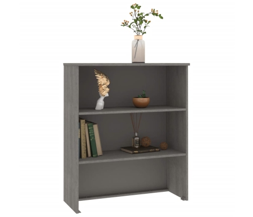 Aparador superior HAMAR pino macizo gris claro 85x35x100 cm