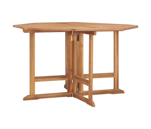 Set de comedor de jardín plegable 5 pzas madera maciza de teca