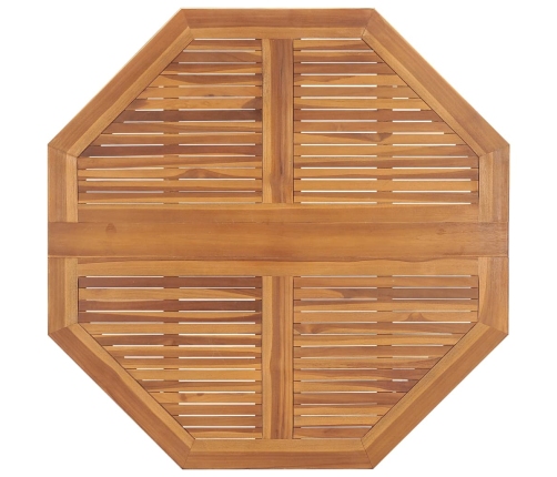Set de comedor de jardín plegable 5 pzas madera maciza de teca