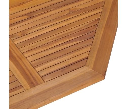 Set de comedor de jardín plegable 5 pzas madera maciza de teca