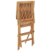 Set de comedor de jardín plegable 5 pzas madera maciza de teca