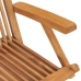 Set de comedor de jardín plegable 5 pzas madera maciza de teca