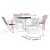 Set de comedor de jardín plegable 5 pzas madera maciza de teca