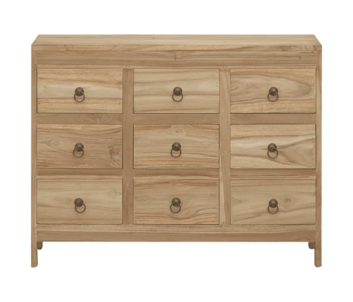 Cómoda de madera maciza de teca 80x30x55 cm