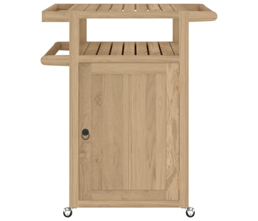 Carrito de bar madera maciza de teca 70x50x90 cm