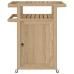 Carrito de bar madera maciza de teca 70x50x90 cm