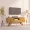 Mueble de TV madera maciza de teca 110x30x50 cm