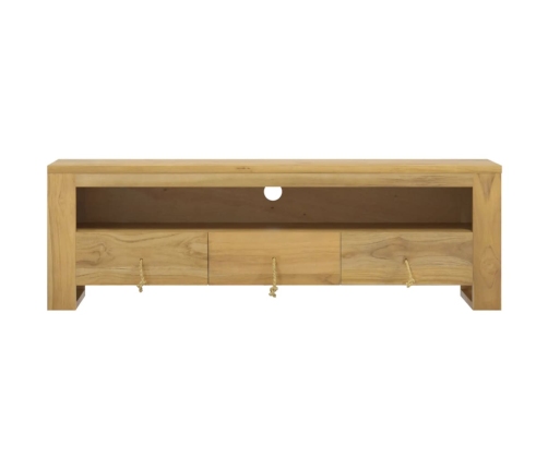 Mueble de TV madera maciza de teca 110x30x35 cm