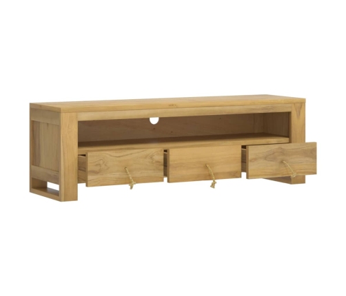 Mueble de TV madera maciza de teca 110x30x35 cm