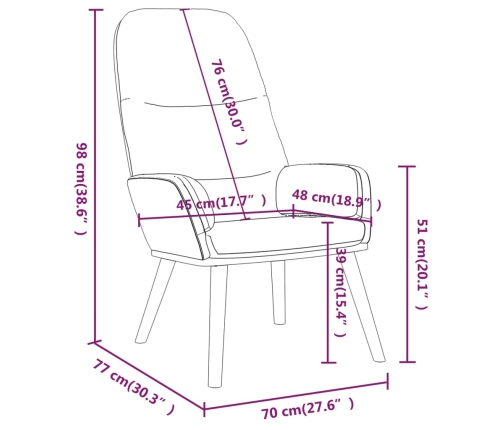 Sillón de relax de tela gris oscuro