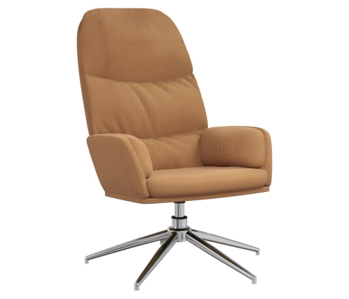 Sillón de relax de piel de ante sintético gris taupé