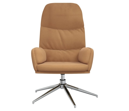 Sillón de relax de piel de ante sintético gris taupé