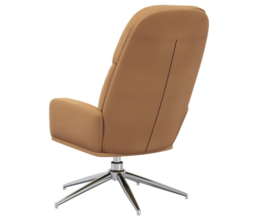 Sillón de relax de piel de ante sintético gris taupé