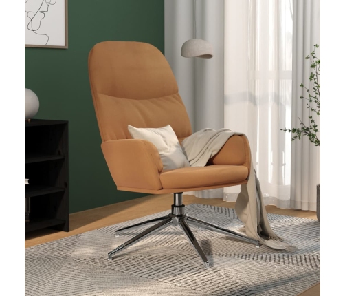 Sillón de relax de piel de ante sintético gris taupé