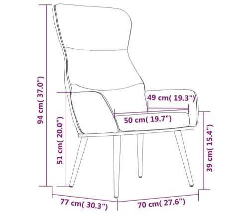 Sillón de relax de tela gris oscuro