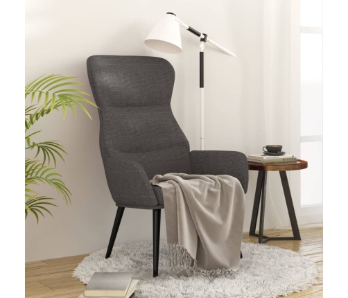 Sillón de relax de tela gris oscuro