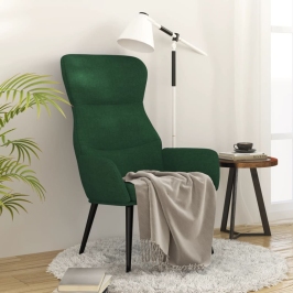 Sillón de relax de tela verde oscuro