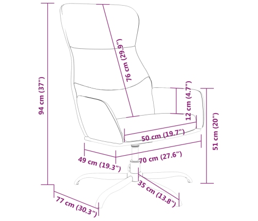 Sillón de relax de tela gris oscuro