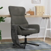 Sillón de relax de terciopelo gris oscuro